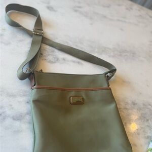 Tommy Hilfiger Olive Crossbody Bag with Brown Accents